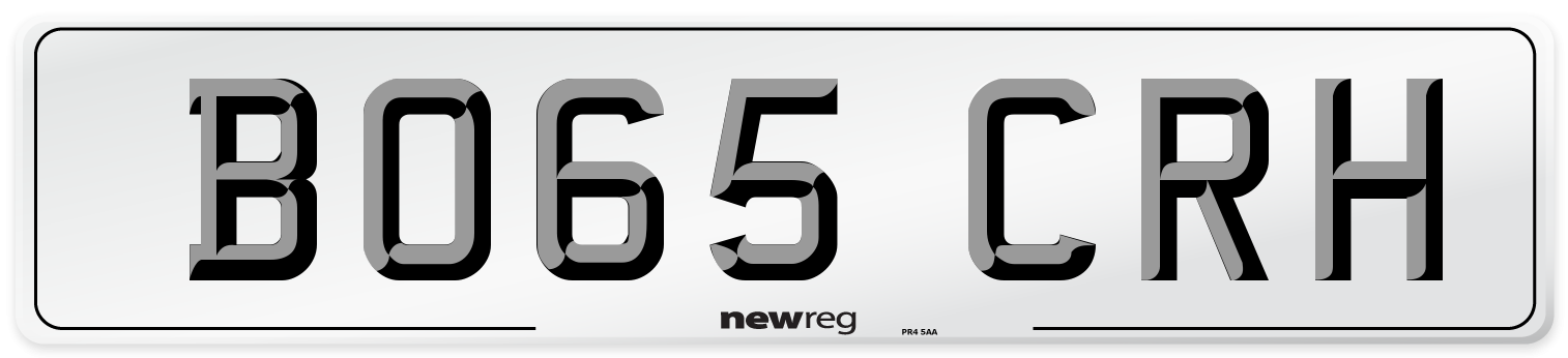 BO65 CRH Number Plate from New Reg